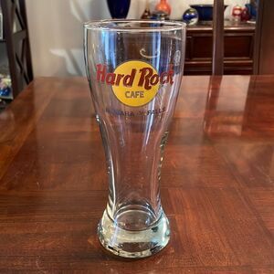 Hard Rock Cafe Clear Beer Pilsner Glass 8.5" 20 oz Niagara Falls